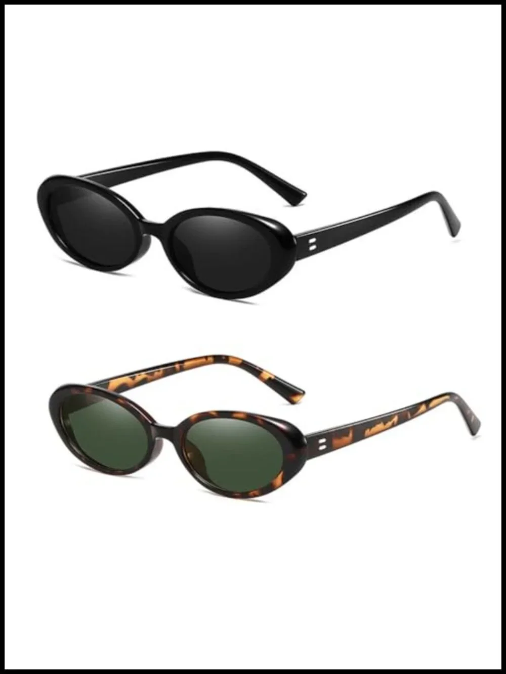 Vintage Cat Eye Sunglasses UV Protection Oval Retro Sunglasses